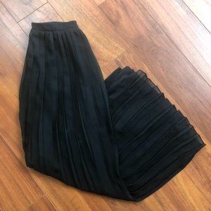 Black Pleated Maxi Dress